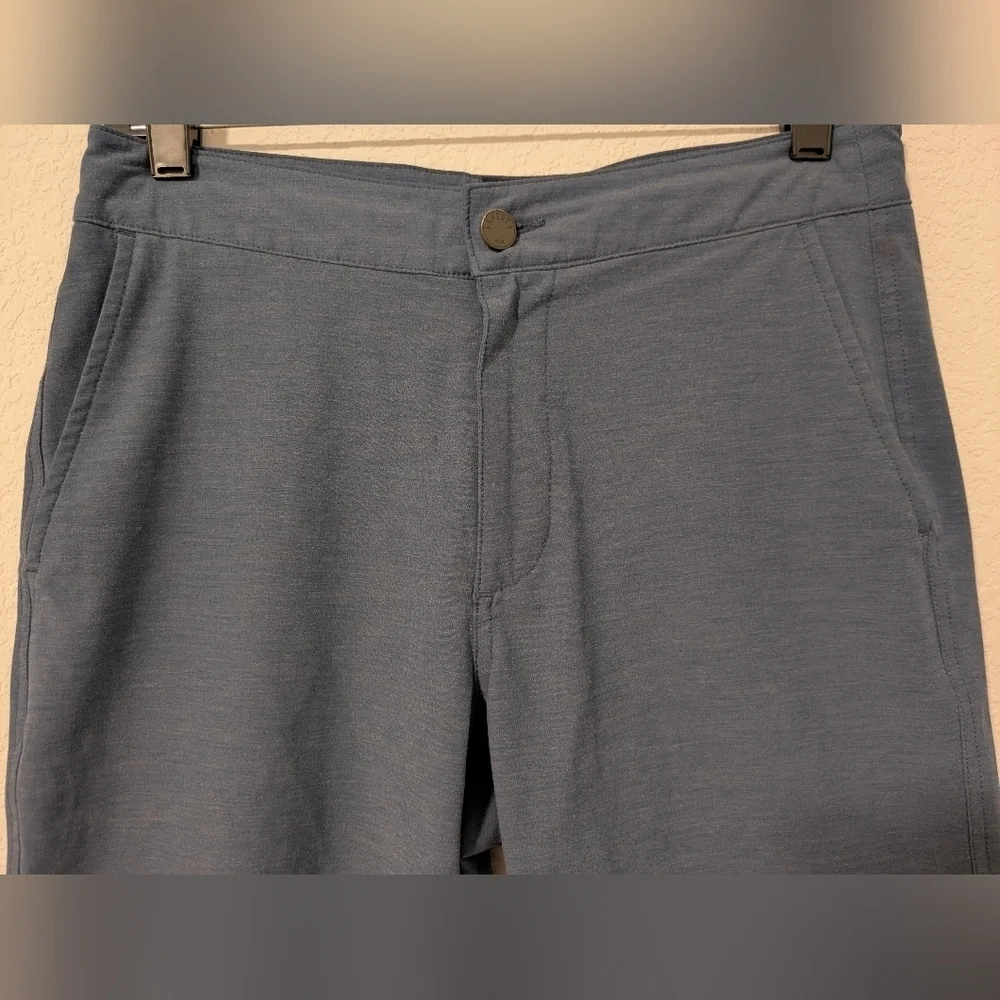 Faherty Blue Tailored Relaxed Straight Leg Drawstring All Day Shorts 9